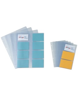 Recambio fundas pardo para tarjetero 175 bolsa de 10 hojas capacidad 16 tarjetas por hoja