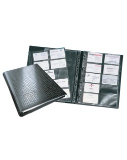 Tarjetero durable din a4 visifix centium 4 anillas 20 fundas con indice alfabetico para 400 tarjetas de visita