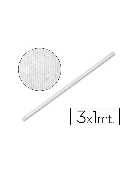 Papel kraft liderpapel blanco rollo 3x1 m