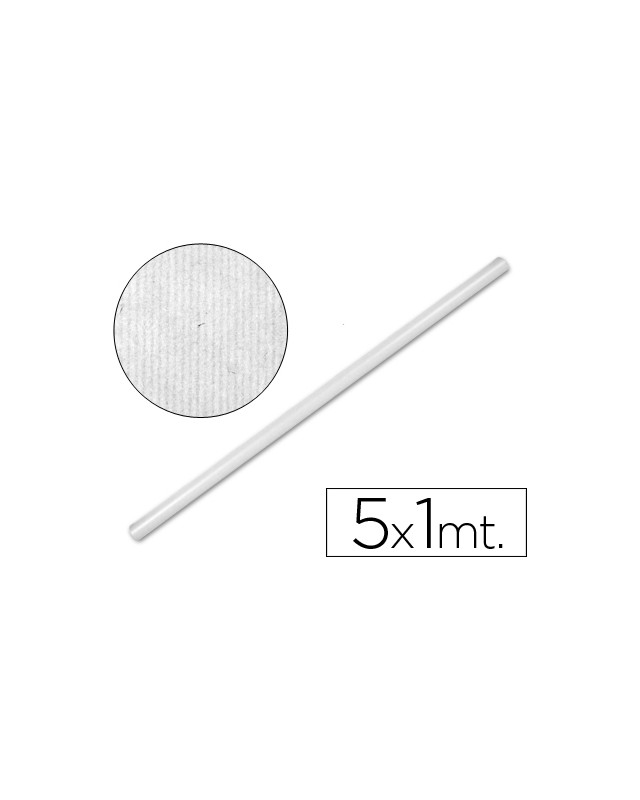Papel kraft liderpapel blanco rollo 5x1 m