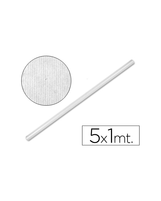 Papel kraft liderpapel blanco rollo 5x1 m