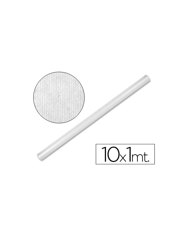 Papel kraft liderpapel blanco rollo 10x1 m