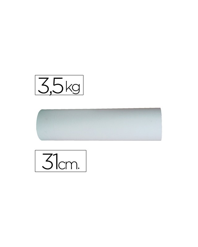 Papel kraft liderpapel bobina ancho 31 cm longitud 188 m peso 3,5 kg gramaje 50 gr blanco