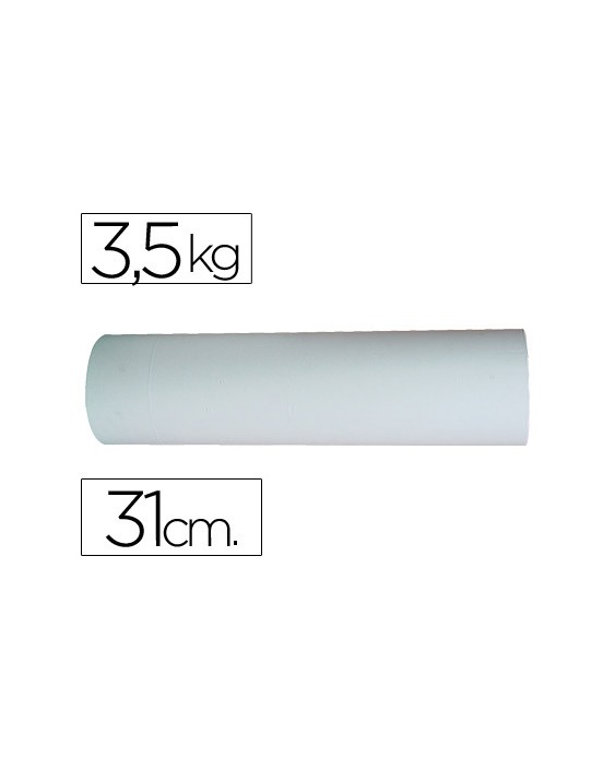 Papel kraft liderpapel bobina ancho 31 cm longitud 188 m peso 3,5 kg gramaje 50 gr blanco