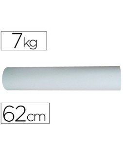 Papel kraft liderpapel bobina ancho 62 cm longitud 188 m peso 7 kg gramaje 50 gr blanco