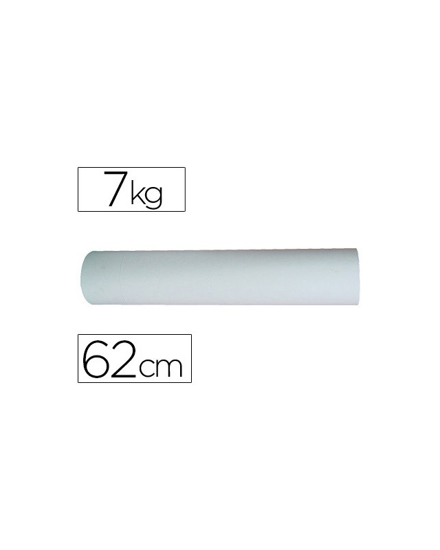 Papel kraft liderpapel bobina ancho 62 cm longitud 188 m peso 7 kg gramaje 50 gr blanco