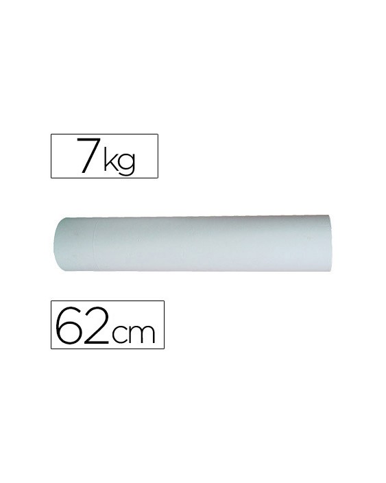 Papel kraft liderpapel bobina ancho 62 cm longitud 188 m peso 7 kg gramaje 50 gr blanco