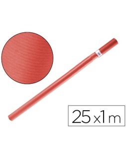 Papel kraft liderpapel rojo rollo 25x1 m