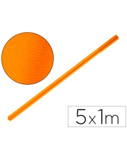 Papel kraft liderpapel naranja fuerte rollo 5x1 m