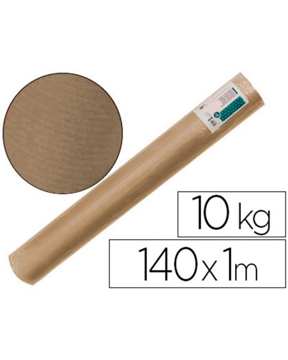 Papel kraft verjurado liderpapel marron ancho 1 m lomgitud 140 m gramaje 70 gr peso 10 kg