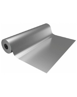 Papel de regalo basika metalizado plata bobina ancho 31 cm longitud 80 m