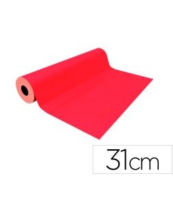 Papel de regalo basika metalizado rojo bobina ancho 31 cm longitud 80 m