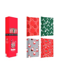 Papel de regalo basika navidad rollo ancho 1 m longitud 3 m modelos surtidos gramaje 50 gr