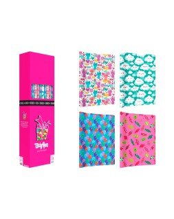 Papel de regalo basika infantil rollo ancho 1 m longitud 3 m diseños surtidos