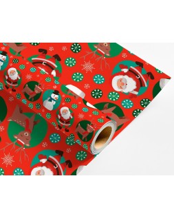 Papel de regalo liderpapel navidad rollo ancho 70 cm longitud 2 m gramaje 60 g diseños surtidos c-2025