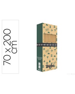 Papel de regalo basika kraft liso rollo ancho 70 cm longitud 2 m gramaje 50 g