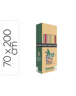 Papel de regalo basika kraft colores rollo ancho 70 cm longitud 2 m colores surtidos gramaje 50 g