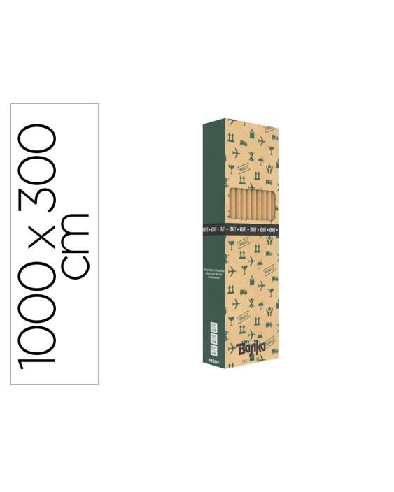 Papel de regalo basika kraft liso rollo ancho 100 cm longitud 3 m gramaje 50 g