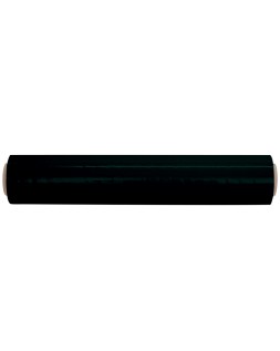 Film extensible q-connect manual ancho 500 mm largo 145 m espesor 23 micras negro