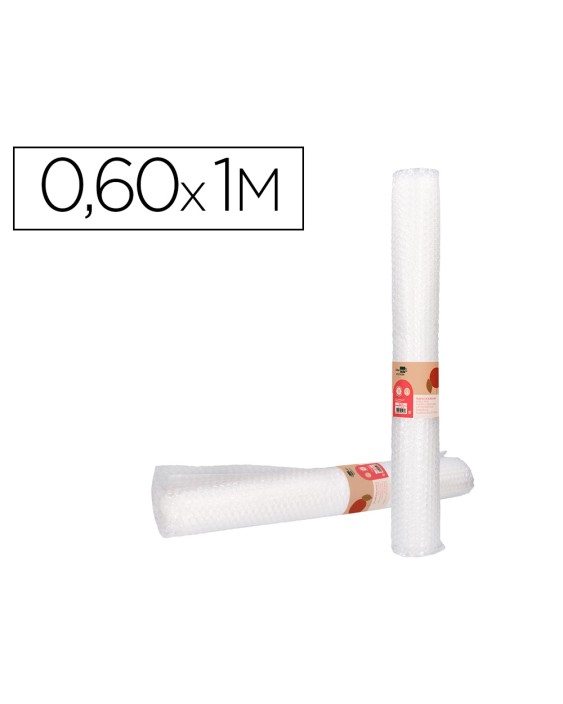 Plastico burbuja liderpapel ecouse 0.60x1m 30% de plastico reciclado