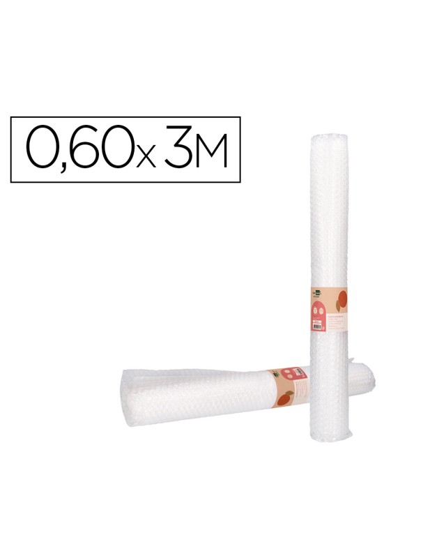Plastico burbuja liderpapel ecouse 0.60x3m 30% de plastico reciclado