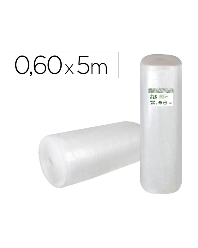Plastico burbuja liderpapel ecouse 0.60x5m 30% de plastico reciclado