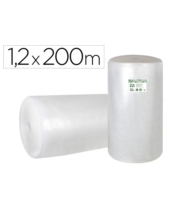 Plastico burbuja liderpapel ecouse 1.20x200m 30% de plastico reciclado