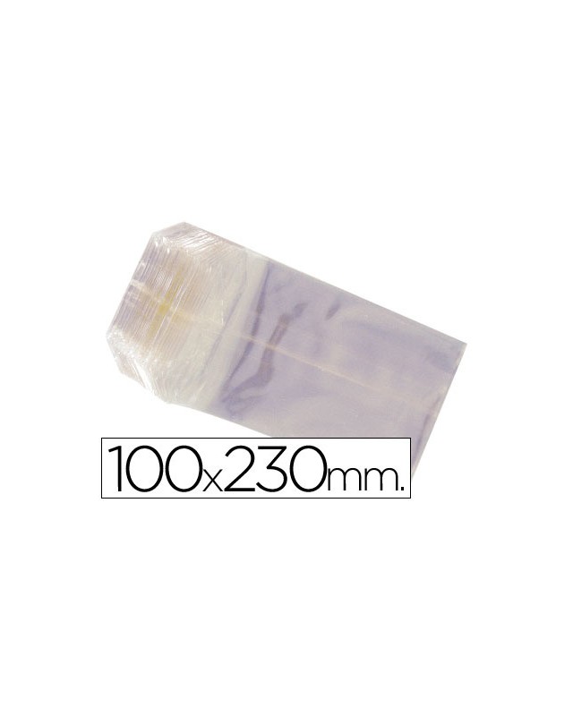 Bolsa celofan 100x230 mm paquete 100 unidades