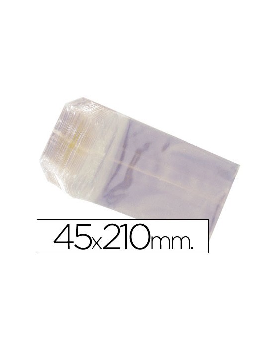 Bolsa celofan 45x210 mm paquete 100 unidades