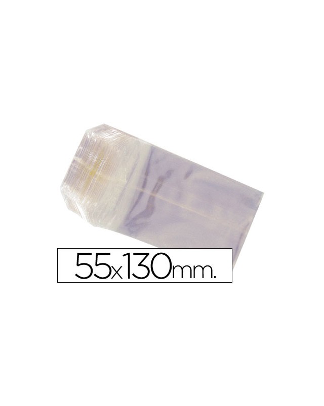Bolsa celofan 55x130 mm paquete 100 unidades