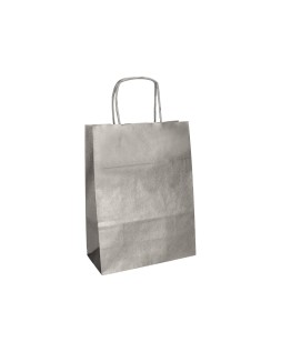 Bolsa kraft q-connect plata asa retorcida 240x100x310 mm