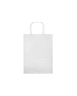 Bolsa papel q-connect celulosa blanco s con asa retorcida 240x320x100 mm
