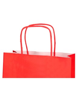 Bolsa papel q-connect celulosa rojo m con asa retorcida 270x370x120 mm