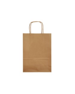 Bolsa papel q-connect celulosa natural liso l con asa retorcida 320x400x140 mm