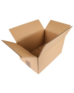 Caja para embalar q-connect americana carton reciclado canal simple 5 mm color kraft 300x200x150 mm