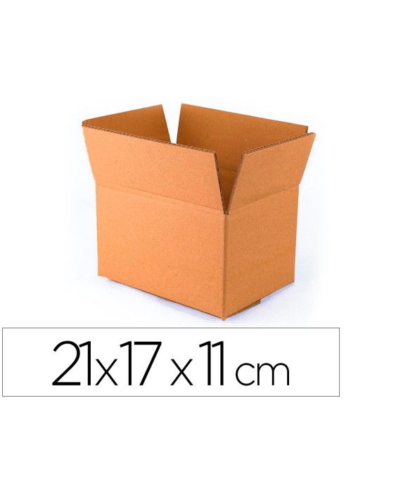 Caja para embalar q-connect americana con fondo automaticocarton canal simple 3 mm colorcolor kraft 210x170x110 mm