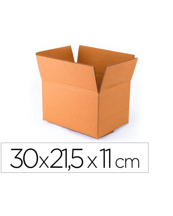 Caja para embalar q-connect americana con fondo automaticocarton canal simple 3 mm colorcolor kraft 300x215x110 mm