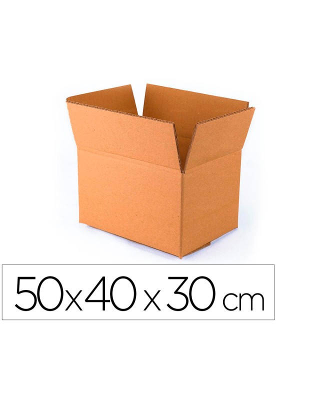 Caja para embalar q-connect americana con fondo automaticocarton canal simple 3 mm colorkraft 500x400x300 mm