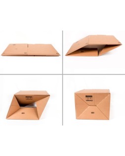 Caja para embalar q-connect americana con fondo automaticocarton canal simple 3 mm colorkraft 500x400x300 mm