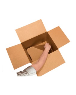 Caja para embalar q-connect americana con fondo automaticocarton canal simple 3 mm colorkraft 500x400x300 mm