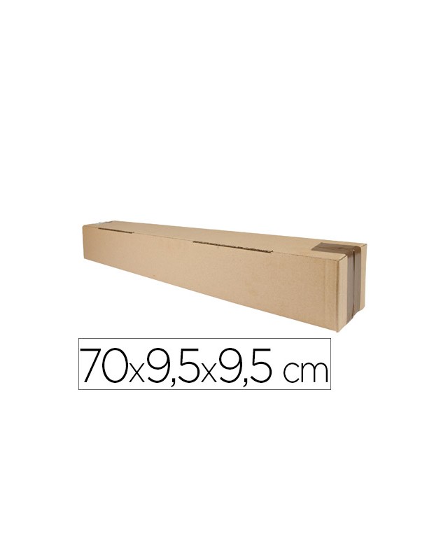 Caja para embalar q-connect tubo carton reciclado canal simple 3 mm color kraft 725x95x95 mm