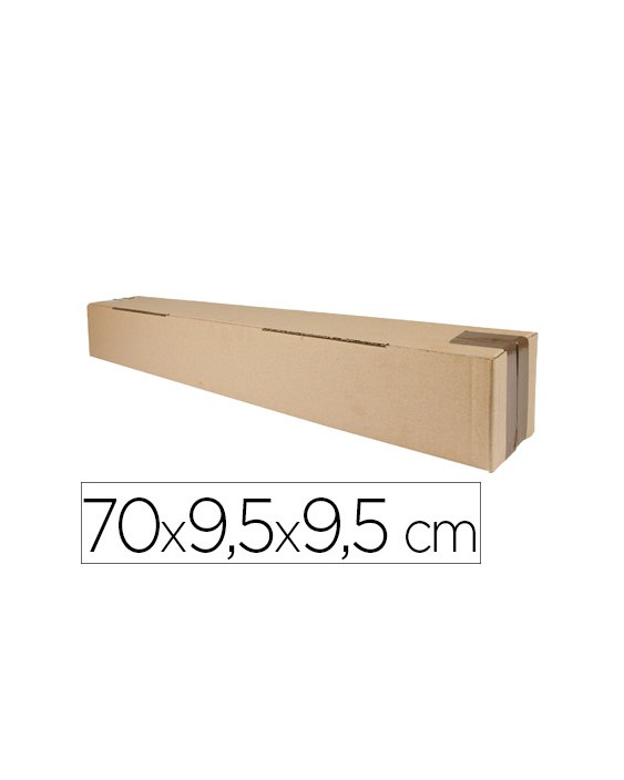 Caja para embalar q-connect tubo carton reciclado canal simple 3 mm color kraft 725x95x95 mm