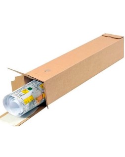 Caja para embalar q-connect tubo carton reciclado canal simple 3 mm color kraft 725x95x95 mm