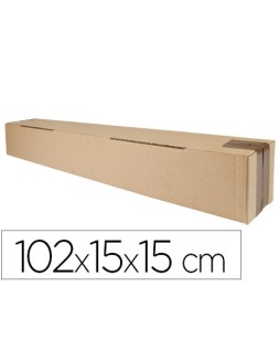Caja para embalar q-connect tubo carton reciclado canal simple 3 mm color kraft 1020x150x150 mm