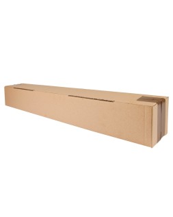 Caja para embalar q-connect tubo carton reciclado canal simple 3 mm color kraft 1020x150x150 mm