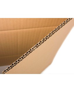 Caja para embalar q-connect americana ultra resistente carton reciclado canal doble 7mm color kraft 172x217x110 mm