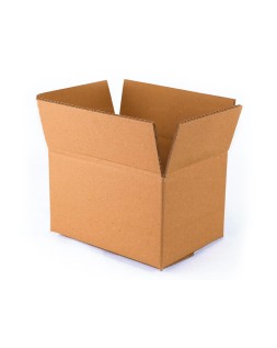 Caja para embalar q-connect americana ultra resistente carton reciclado canal doble 7mm color kraft 420x200x300 mm