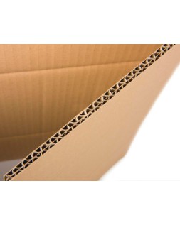 Caja para embalar q-connect americana ultra resistente carton reciclado canal doble 7mm color kraft 420x200x300 mm