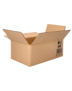 Caja para embalar q-connect americana carton reciclado canal simple 5 mm color kraft 250x150x100 mm