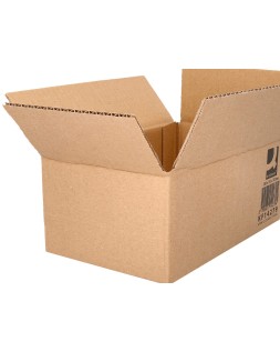 Caja para embalar q-connect americana carton reciclado canal simple 5 mm color kraft 250x150x100 mm